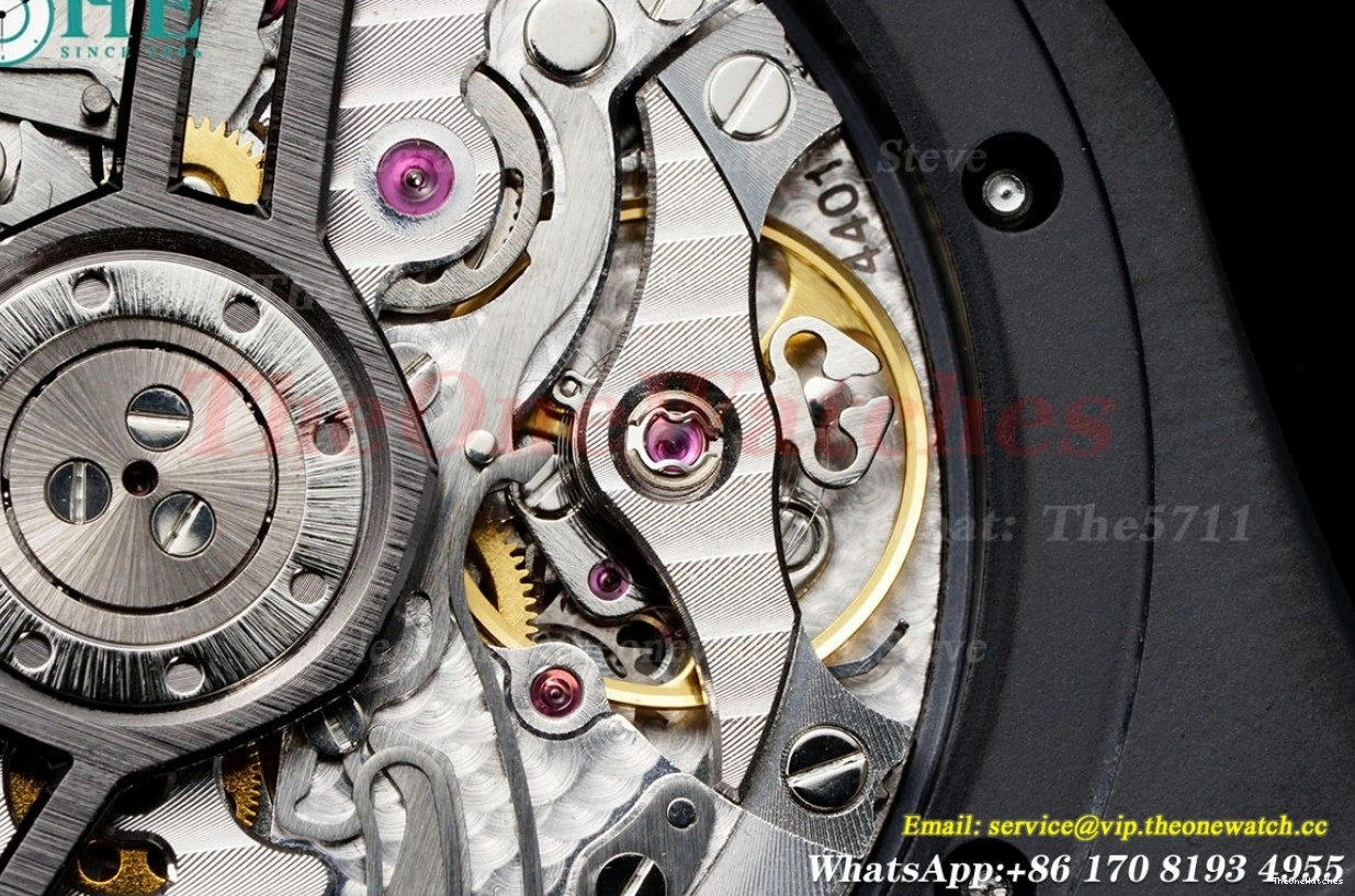 Oak Ceramic Black Clone 26240CE Super APS 41mm Cer SH4401 Chrono Royal Dial 0515